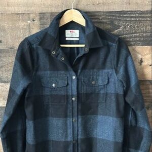 Fjällräven Canada Wool Shirt Jacket Blue Plaid | Overshirt | Women’s S NWOT